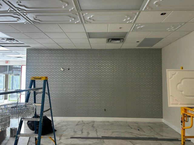 Wallpaper installation project in Brentwood, NY