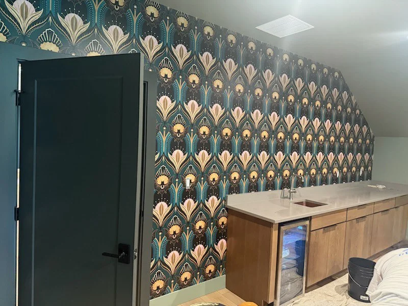 Historic home wallpaper restoration preserving original plaster walls in New York
